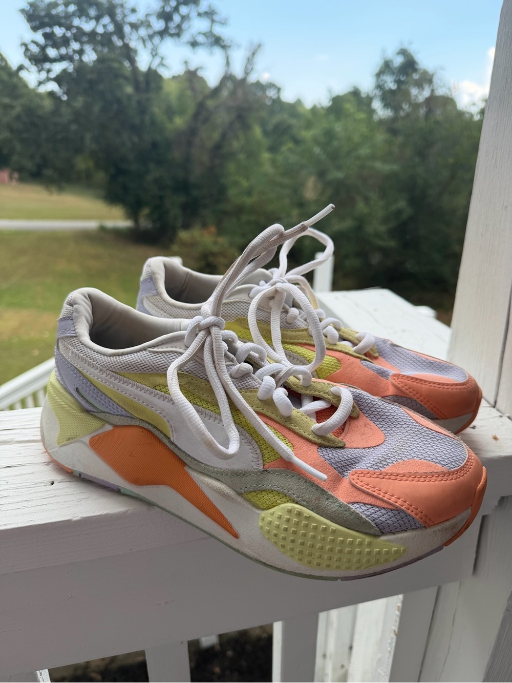 Puma RS-X Multicolor Sneakers Women’s 9 Colorblock Pink Orange Green Retro
